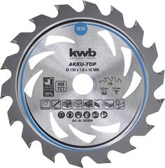 KWB Circuit Sow Blade 130 x 16 мм, легко, особенно для аккумуляторных машин, пило цена и информация | Запчасти для садовой техники | 220.lv