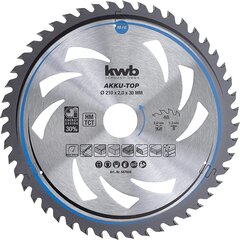 KWB Circuit Sow Blade 210 x 30 мм, легко, особенно для аккумуляторных машин, пило цена и информация | Запчасти для садовой техники | 220.lv