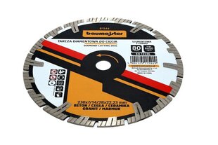Dimanta disks TURBO Baumajster 230x2,6mm цена и информация | Шлифовальные машины | 220.lv