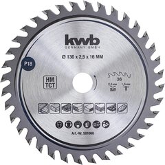 KWB Circuit Sow Blade 130 x 16 мм мм, очень тонкий разрез, лезвие пилы, подходящее для рабочих столов, дерева и панелей с покрытием цена и информация | Запчасти для садовой техники | 220.lv