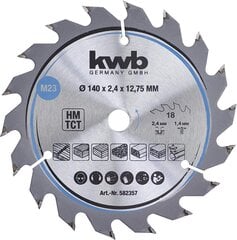 KWB Circuit Sow Blade 140 x 12,75 мм мм, быстрое разреза цена и информация | Запчасти для садовой техники | 220.lv