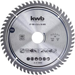 KWB Circuit Sow Blade 190 x 30 мм мм, очень тонкий разрез, лезвие, подходящее для рабочих столов, дерева и панелей с покрытием цена и информация | Запчасти для садовой техники | 220.lv