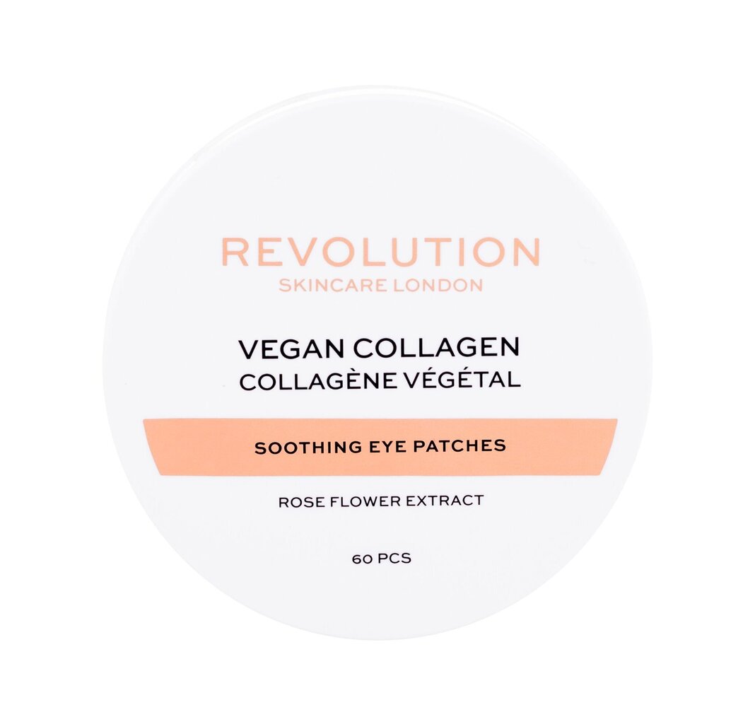 Acu spilventiņi Revolution Rose Gold Vegan Collagen 60 gab cena un informācija | Sejas maskas, acu maskas | 220.lv