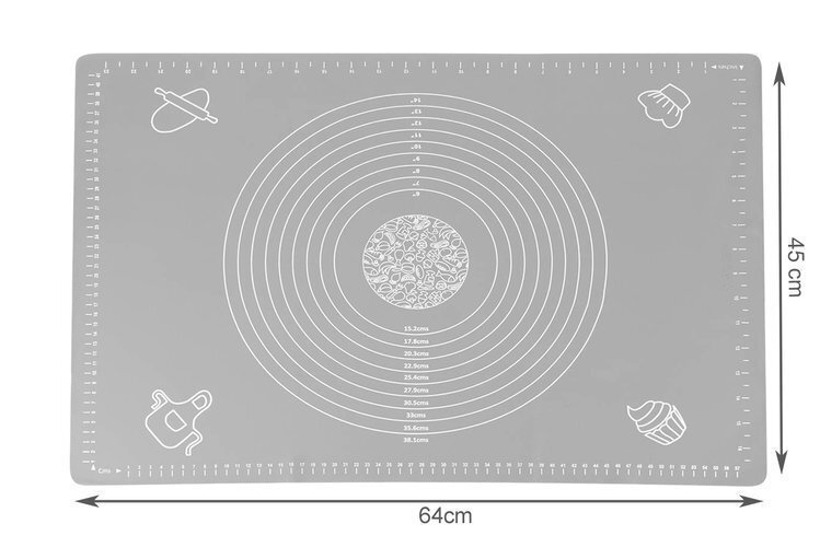 Silikona paklājiņš 64x45cm cena un informācija | Cepamais papīrs, trauki, formas | 220.lv