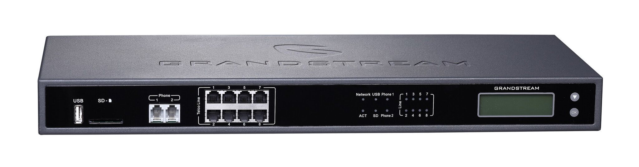 Grandstream Networks UCM6208 Private Branch Exchange (PBX) system IP PBX (private & packet-switched) system 800 user(s) cena un informācija | Adapteri un USB centrmezgli | 220.lv