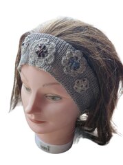 Универсальная повязка на голову с аппликацией из цветочных мотивов цена и информация | Женские шапки | 220.lv
