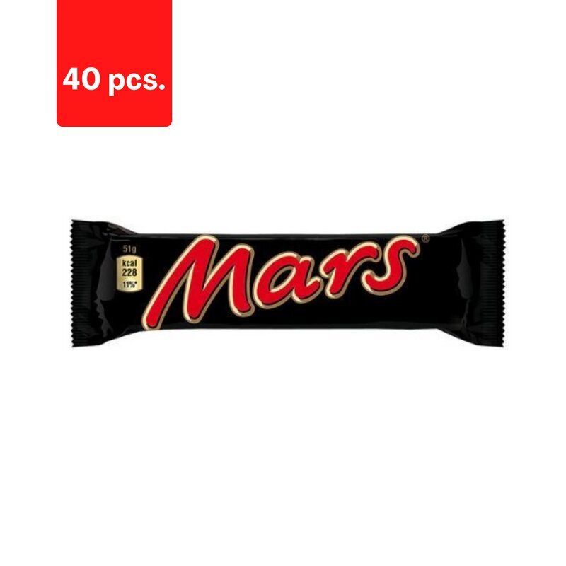 Šokolādes tāfelīte MARS, 47 g x 40 gab. cena un informācija | Saldumi | 220.lv