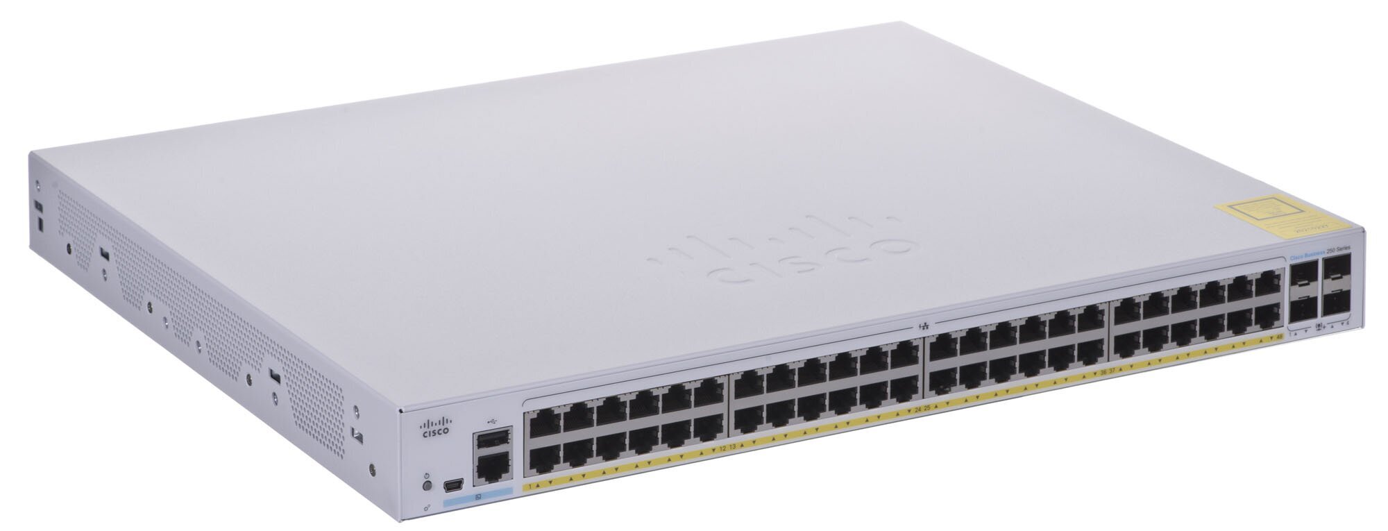 Cisco CBS250-48P-4X-EU network switch Managed L2/L3 Gigabit Ethernet (10/100/1000) Silver cena un informācija | Komutatori (Switch) | 220.lv