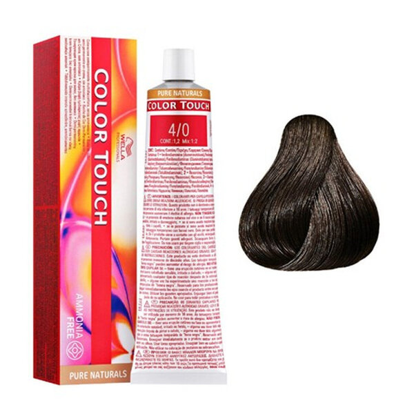 Matu krāsa Wella Color Touch Pure Naturals, 60 ml, Medium Brown 4/0 cena |  220.lv