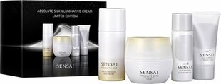 Sejas kopšanas komplekts sievietēm Sensai Absolute Silk Illuminative: dienas un nakts kopšanas līdzeklis ādas atjaunošanai, 40 ml + attīroša eļļa, 30 ml + krēmziepes normālai un sausai ādai, 30 ml + sejas krēms, 30 ml цена и информация | Кремы для лица | 220.lv