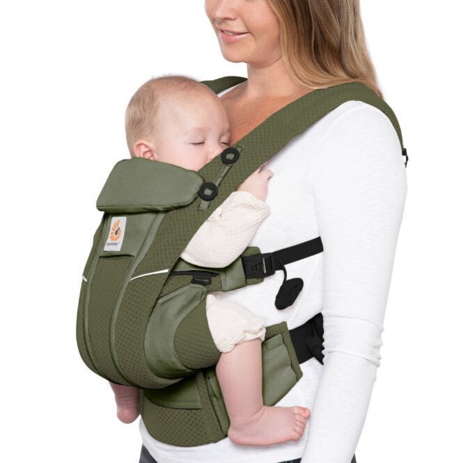 ERGObaby ķengursoma Omni Breeze, olive green, BCZ360POLIVE cena un informācija | Slingi, ķengursomas | 220.lv