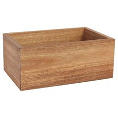 Деревянный ящик без дна, 26,5 х 16,2 х 11 см. цена и информация | Ящики для вещей | 220.lv