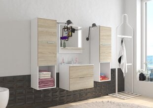 Vannas istabas komplekts ADRK Furniture, brūns cena un informācija | Vannas istabas mēbeļu komplekti | 220.lv