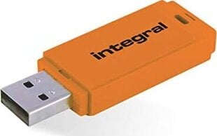 Integral 64GB USB2.0 DRIVE NEON ORANGE USB flash drive USB Type-A 2.0 цена и информация | USB накопители | 220.lv