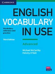 English Vocabulary in Use: Advanced Book with Answers: Vocabulary Reference and Practice 3rd Revised edition цена и информация | Учебный материал по иностранным языкам | 220.lv