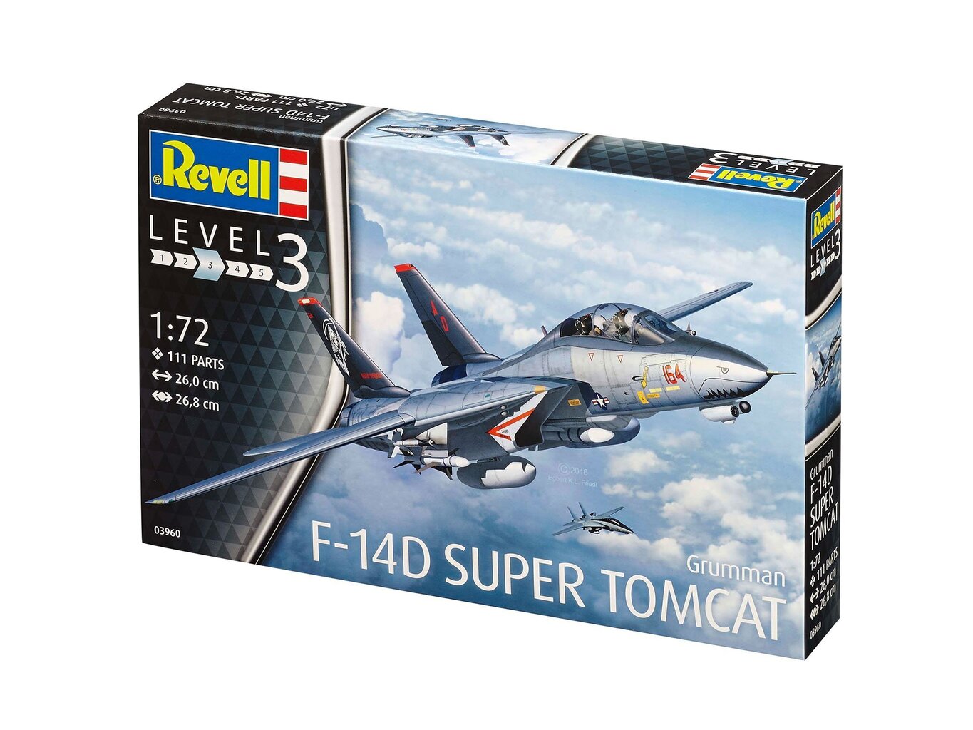 Lidmašīna Revell F14D Super Tomcat, pelēka цена и информация | Rotaļlietas zēniem | 220.lv