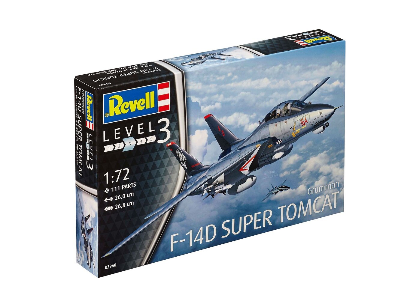 Lidmašīna Revell F14D Super Tomcat, pelēka цена и информация | Rotaļlietas zēniem | 220.lv