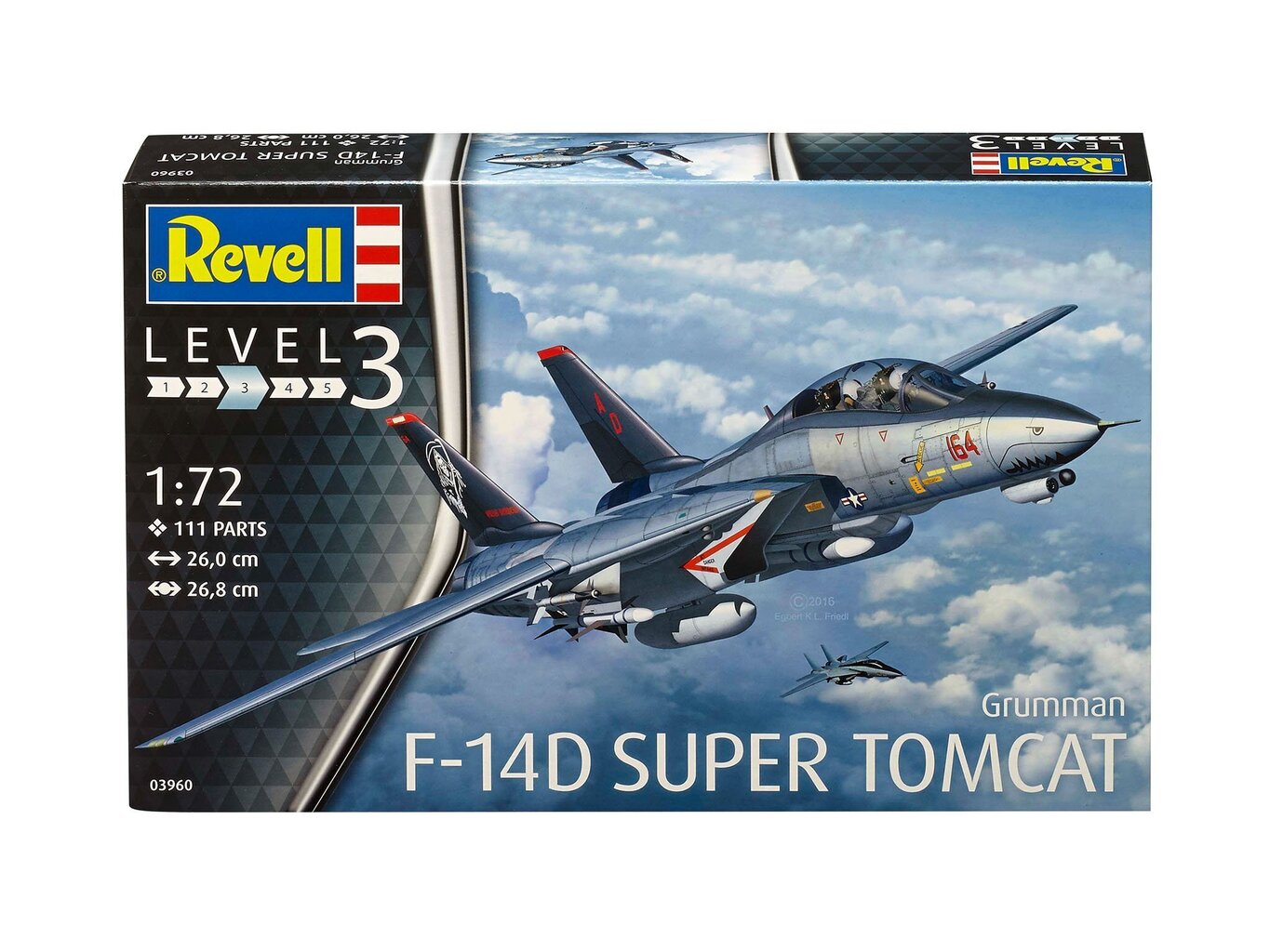 Lidmašīna Revell F14D Super Tomcat, pelēka цена и информация | Rotaļlietas zēniem | 220.lv