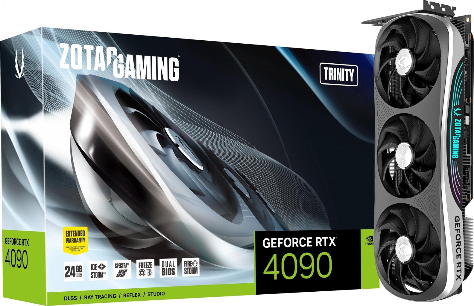 Zotac GeForce RTX 4090 Trinity 24GB GDDR6X цена и информация | Videokartes (GPU) | 220.lv