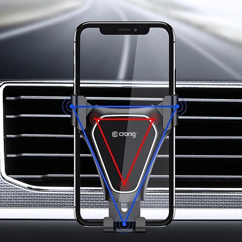 Tālruņa turētājs Crong Gravity Auto-Clip 4,7–6,5" цена и информация | Auto turētāji | 220.lv