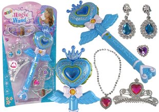 Princeses pasaku piederumu komplekts, zils cena un informācija | Karnevāla kostīmi, maskas un parūkas | 220.lv