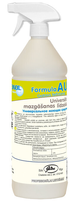 Universāls tīrīšanas līdzeklis EWOL Professional Formula AU ar smidzinātāju, 1L (10) цена и информация | Tīrīšanas līdzekļi | 220.lv