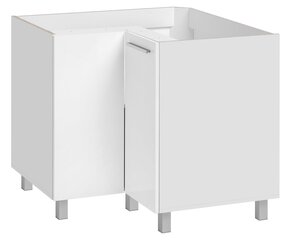 Угловой кухонный шкаф Salma 90x90/81, белого цвета цена и информация | Кухонные шкафчики | 220.lv