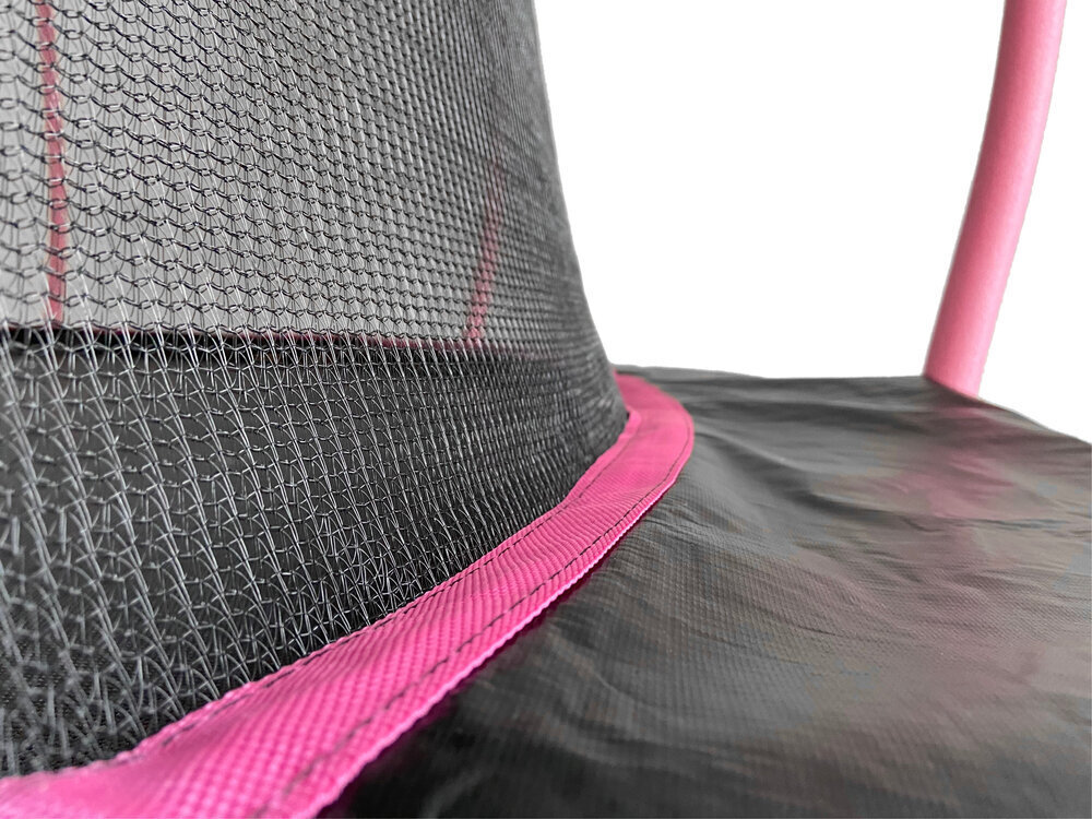 Batuts Lean Sport 244 cm, melns, rozā cena un informācija | Batuti | 220.lv
