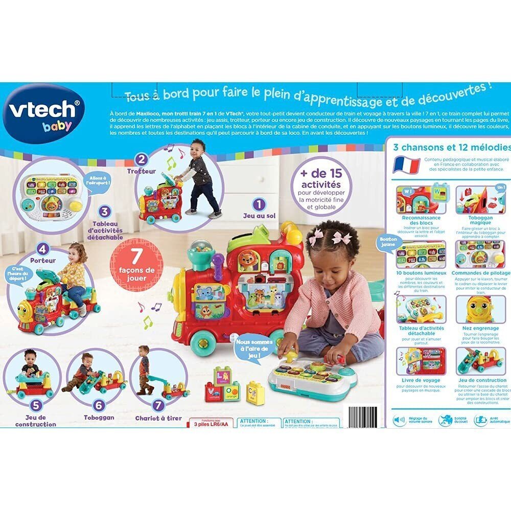Stumjamā rotaļlieta Vtech Baby Maxiloco Mon Trotti Treno 7 In 1 цена и информация | Rotaļlietas zīdaiņiem | 220.lv