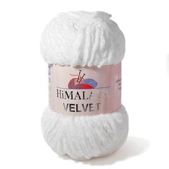 Dzija HIMALAYA® Velvet 90001, balts 100 g, 120 m. cena un informācija | Adīšana | 220.lv