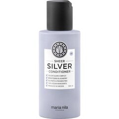 Dzeltenos toņus neitralizējošais matu kondicionieris Maria Nila Sheer Silver Conditioner, 100ml cena un informācija | Matu kondicionieri, balzāmi | 220.lv