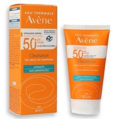 Saules aizsargājošs krēms Avene Cleanance SPF 50, 50 ml цена и информация | Кремы от загара | 220.lv