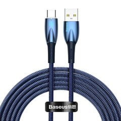 USB-кабель для серии Baseus Glimmer USB-C, 100 Вт, 2 м (синий) цена и информация | Кабели для телефонов | 220.lv