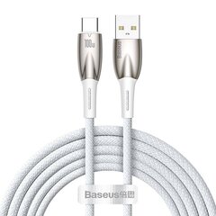 USB vads USB-C Baseus Glimmer Series, 100W, 2m balts cena un informācija | Savienotājkabeļi | 220.lv