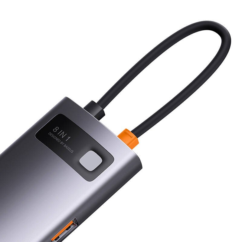 Hub 8in1 Baseus StarJoy Series, USB-C to 3x USB 3.1 + HDMI + USB-C PD + RJ45 + microSD|SD cena un informācija | Adapteri un USB centrmezgli | 220.lv