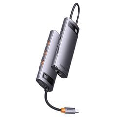 Концентратор 8-в-1 серии Baseus StarJoy, USB-C на 3x USB 3.1 + HDMI + USB-C PD + RJ45 + microSD|SD цена и информация | Адаптеры и USB разветвители | 220.lv