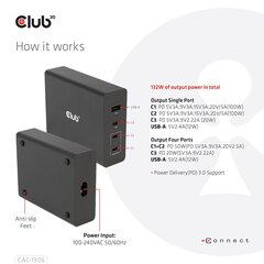 Adapteris CLUB3D CAC-1906 132 W cena un informācija | Adapteri un USB centrmezgli | 220.lv