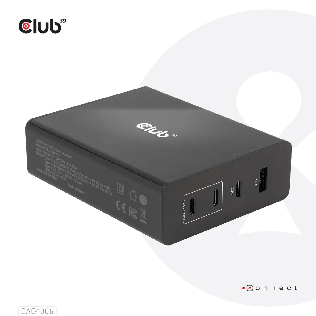 Adapteris CLUB3D CAC-1906 132 W cena un informācija | Adapteri un USB centrmezgli | 220.lv