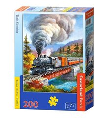 Puzle Castorland Train Crossing, 200 daļas cena un informācija | Puzles, 3D puzles | 220.lv