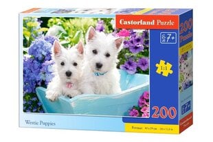 Puzle castorland Westie Puppies 200 daļu cena un informācija | Puzles, 3D puzles | 220.lv
