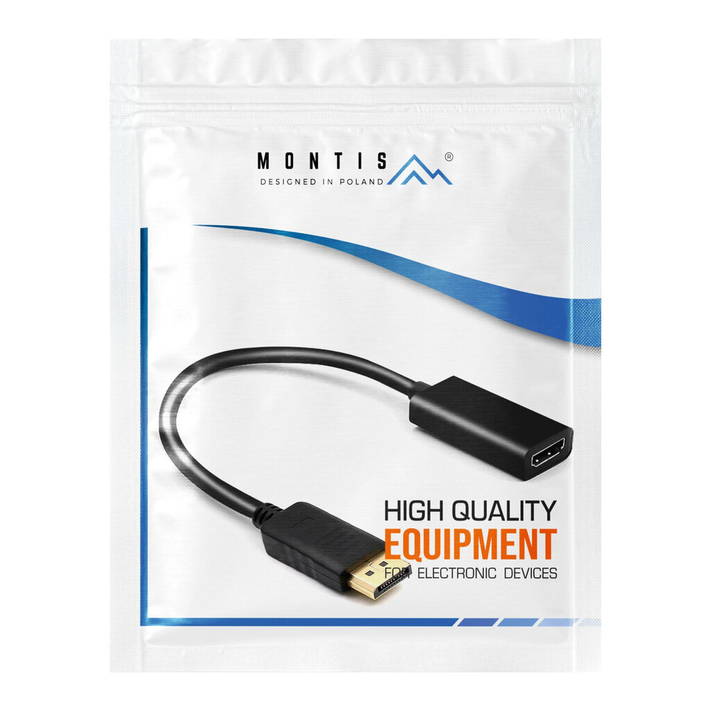 Montis DisplayPort v1.4 – HDMI v2.0 MT068 0.2 m cena un informācija | Adapteri un USB centrmezgli | 220.lv