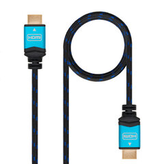 HDMI кабель TooQ 10.15.37 V2.0 черно-синий цвет цена и информация | Кабели и провода | 220.lv