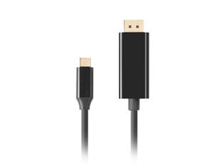 Адаптер USB C—DisplayPort Lanberg CA-CMDP-10CU-0030-BK 3 m Чёрный цена и информация | Адаптеры и USB разветвители | 220.lv