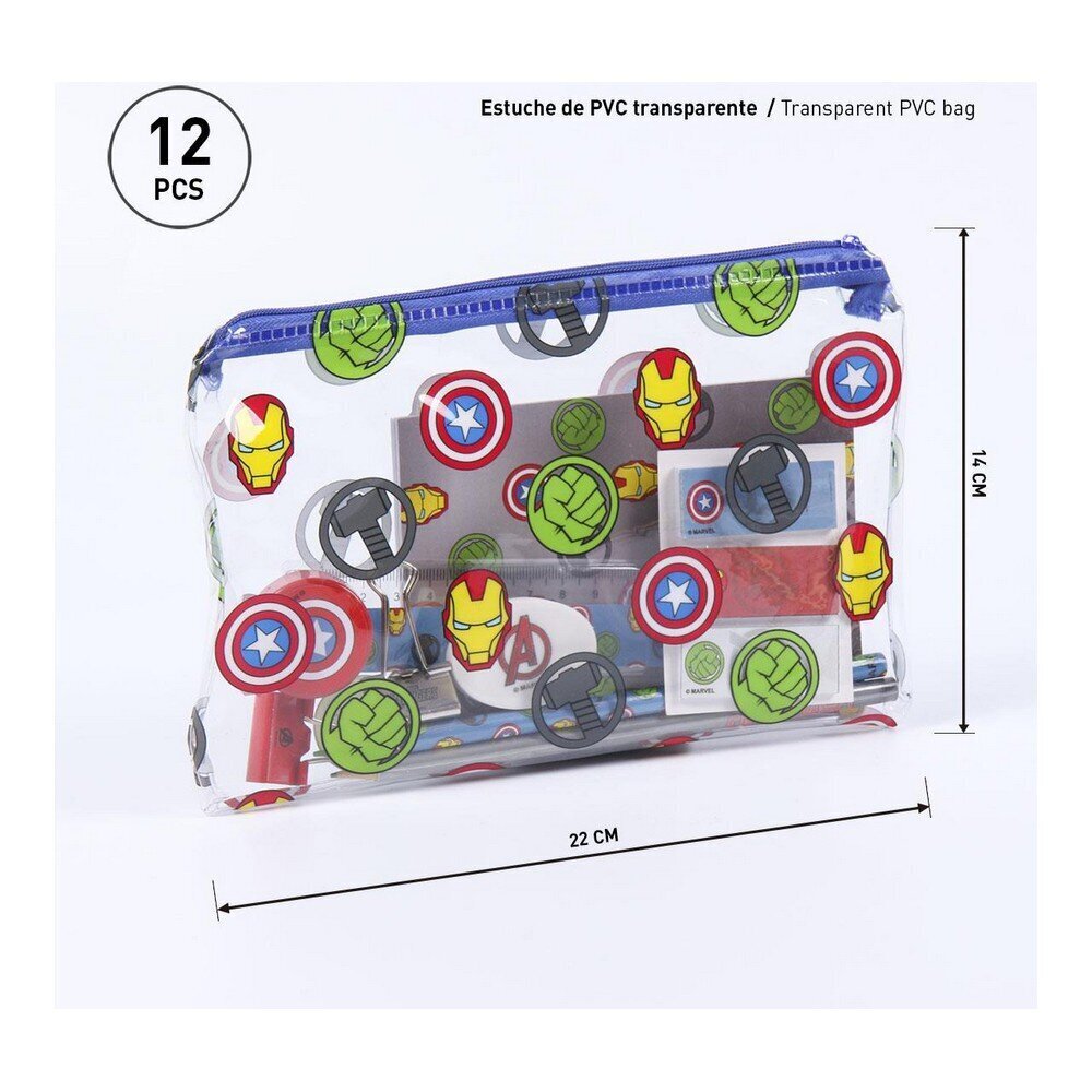 Kancelejas piederumu komplekts The Avengers, 12 daļas цена и информация | Kancelejas preces | 220.lv