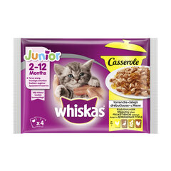 WHISKAS konservi kaķēniem ar mājputnu gaļu 4x85 g cena un informācija | Whiskas Zoo preces | 220.lv