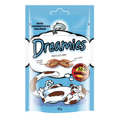 Gardums kaķiem ar lasi DREAMIES 60 g cena un informācija | Dreamies Zoo preces | 220.lv