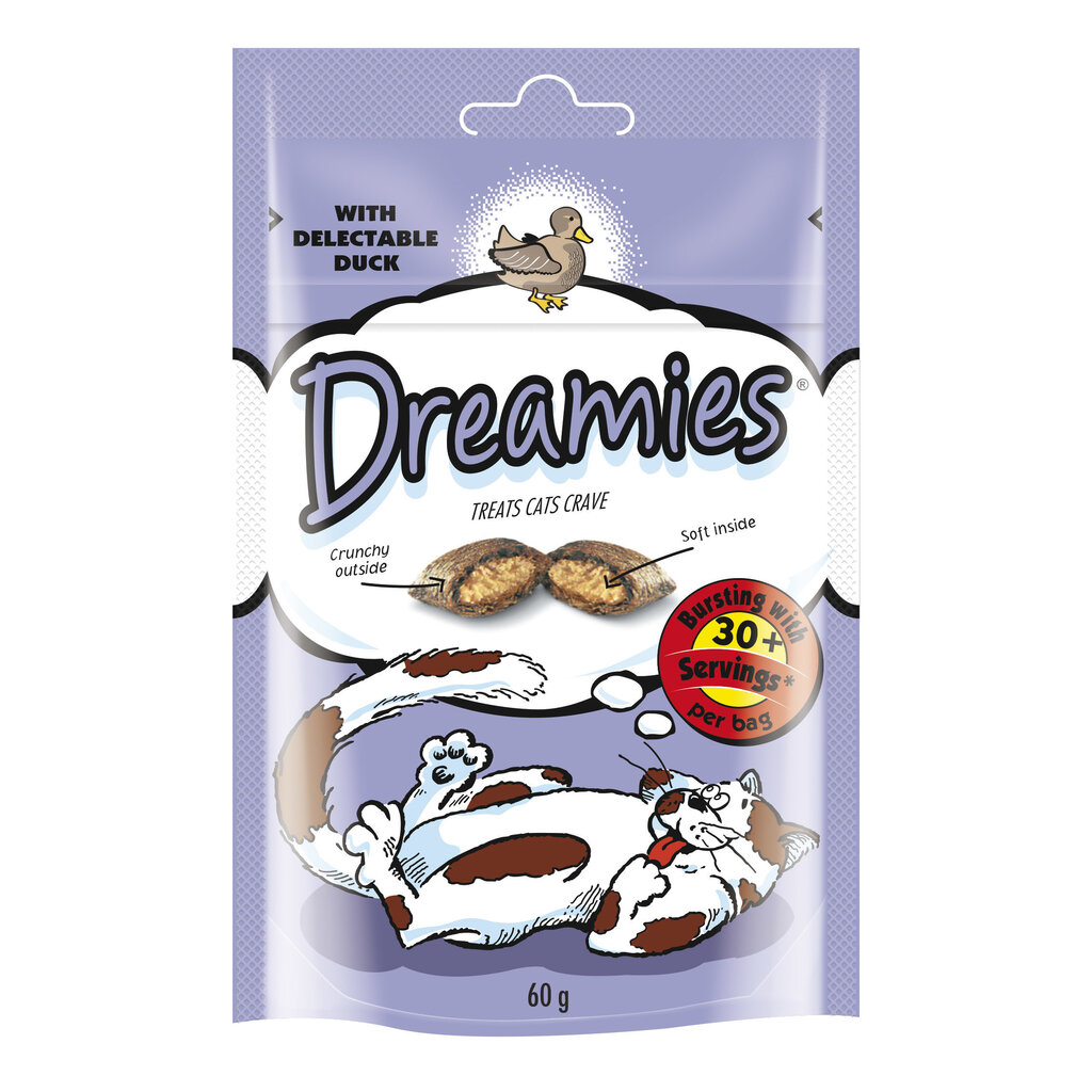 Gardums kaķiem ar pīles gaļu DREAMIES 60 g цена и информация | Gardumi kaķiem | 220.lv