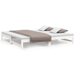 Izvelkama gulta, 2x(100x200)cm, balts cena un informācija | Gultas | 220.lv