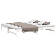 Izvelkama gulta, 2x(80x200)cm, balts cena un informācija | Gultas | 220.lv