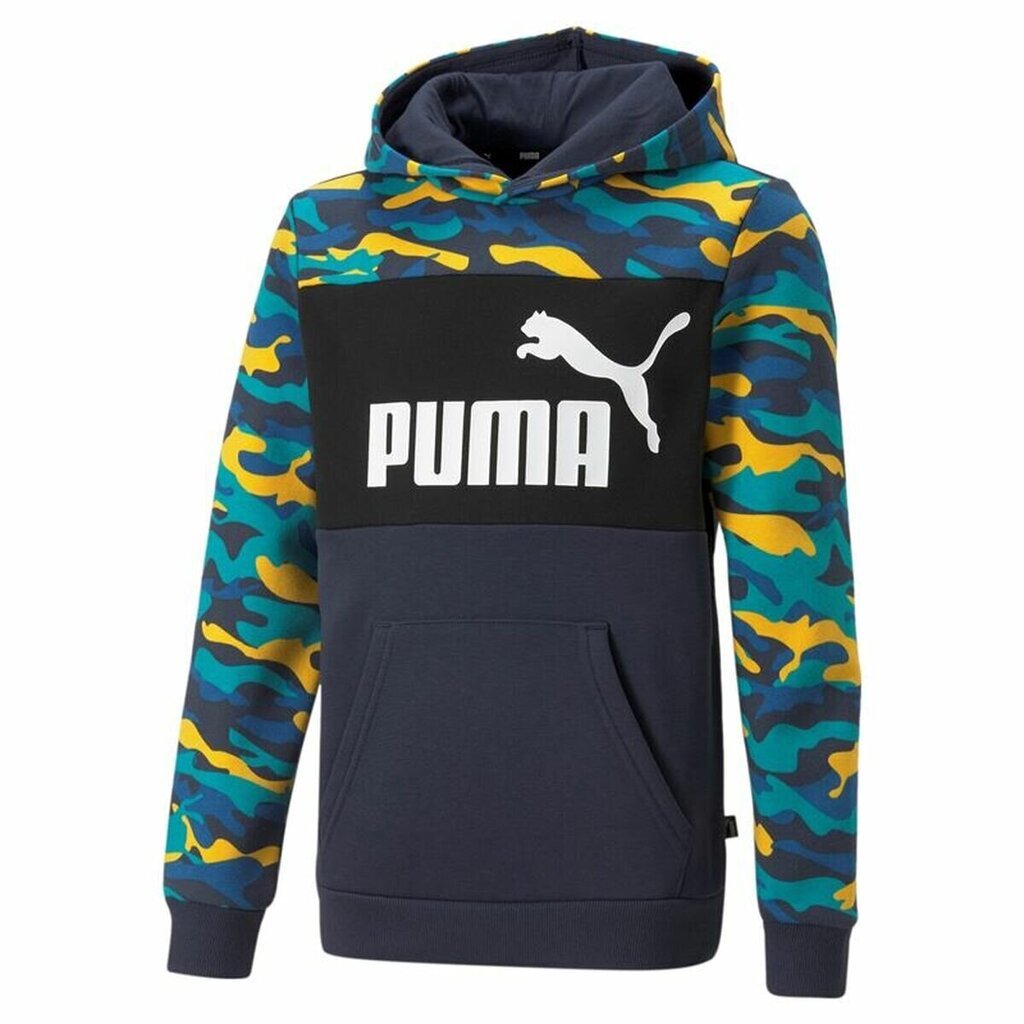 Džemperis PUMA Ess+ Camo Hoodie Fl Parisian Night цена и информация | Zēnu jakas, džemperi, žaketes, vestes | 220.lv